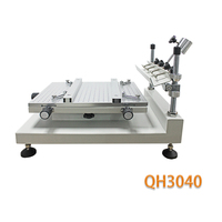 Qihe-máquina de impresión de pantalla de plantilla Manual de escritorio, SMD, impresora de pasta de soldadura QH3040