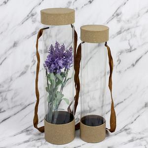 Boîte à fleurs ronde transparente en pvc, portable, pour la saint-valentin, simple, transparente, <span class=keywords><strong>avec</strong></span> poignée, sac à main - Product Image 5