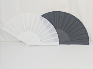 FAREA Abanico Plegable de Plástico Ecológico Hecho a Mano de 23 cm, Blanco y Negro, para Regalos Promocionales - Product Image 6