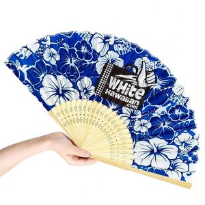 Éventail à main pliant pour femmes bambou et soie tissu poche bricolage décoration pour fête de mariage et Festival été peint Technique - Product Image 2