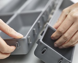 Portable <strong>PP</strong> Foldable Tableware <strong>Storage</strong> Box New Style Cabinet Partition Arrangement <strong>Drawer</strong> for Organizing Clothing Items - Product Image 5