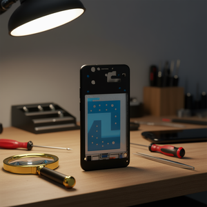 Cubierta frontal LCD para Huawei Honor 7X negra - Product Image 3