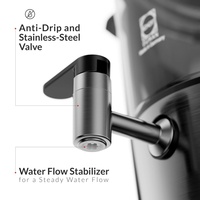Bouilloire électrique en verre grande capacité 3L+1L avec fonction maintien au chaud pour usage domestique et hôtelier