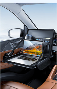 2025 Luxuriöser Multifunktionaler Leder-Auto-Organizer Faltbare Rücksitz-Aufbewahrungstasche mit Hängefunktion und Esstisch - Product Image 4
