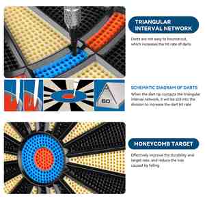 Dawn Star 40cm Corrugated Plastic Eco-Friendly Dartboard Game Set Target Shooting Toy-Promotion Price - Product Image 4