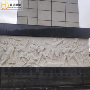 Esculturas de relieve en piedra Jiahua, figuras del Ejército Rojo, Guerra de Resistencia, diseño chino - Product Image 3