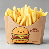 Emballage alimentaire personnalisé, boîte à frites à emporter, boîte à poulet frit jetable, boîtes à hamburgers, papier d'emballage, boîtes à frites, boîtes à chips