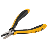 Alicates de Precisión ESD-715 de 5 Pulgadas con Mordazas Dentadas, Acero al Cromo Vanadio, Herramienta Multiusos de Seguridad Industrial OEM