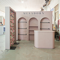 Boutique Modulaire en Bois Personnalisable, Montage Rapide en 30 Minutes, Réutilisable, Design Simple, Étagère d'Exposition pour Vêtements et Accessoires, Boutique Modulaire Pop-up