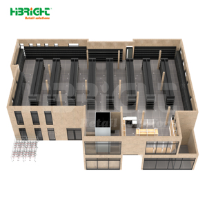 Artículos Esenciales para Supermercados Highbright: Estantes Modulares de Pared, Estantes Centrales y Refrigeradores de Exhibición - Product Image 2