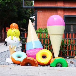 รูปปั้นไฟเบอร์กลาสขนาดใหญ่ปรับแต่งสำหรับตกแต่งวันหยุดรูปปั้นอมยิ้ม - Product Image 2