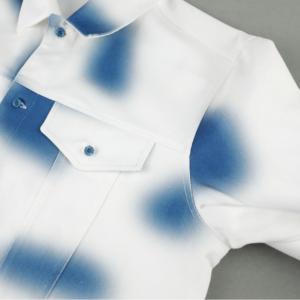 高品質でおしゃれなメンズ向けカスタムデニムプリント長袖シャツ - Product Image 4