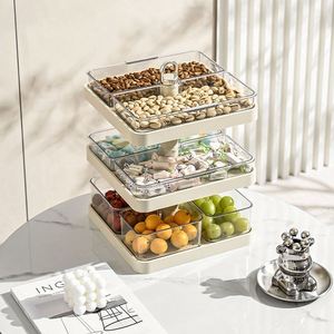 Plateau de service de cuisine multicouche avec logo personnalisé, transparent et empilable, pour préparation de plats chauds, rangement de légumes et fruits - Product Image 2