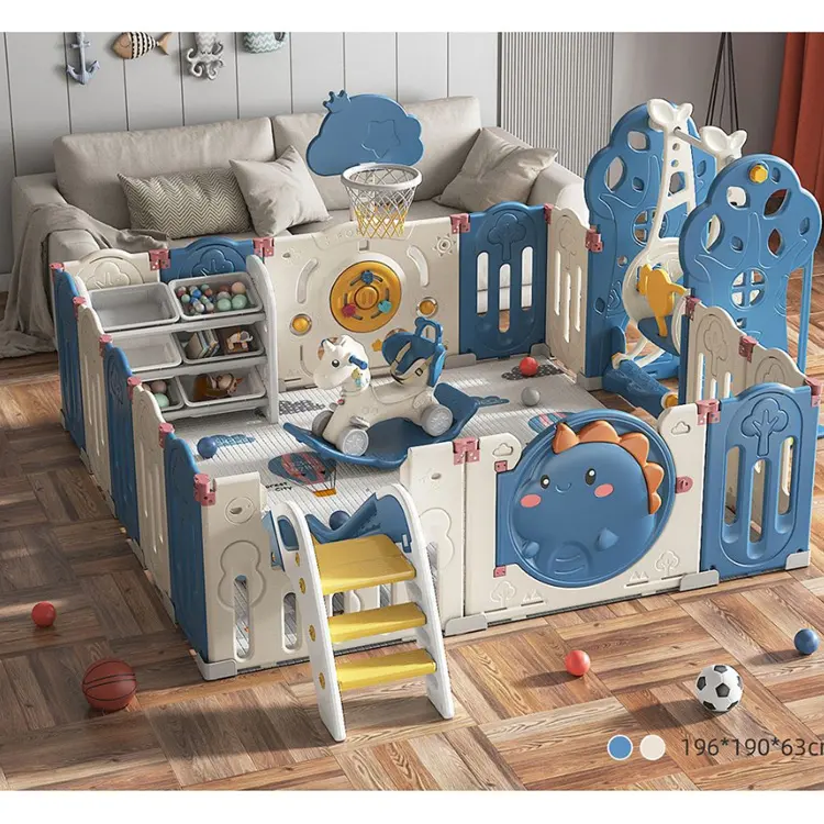 Playground Indoor Crianças dobrável Jogar Cercas Colorido Bebê Segurança Playpen para Venda