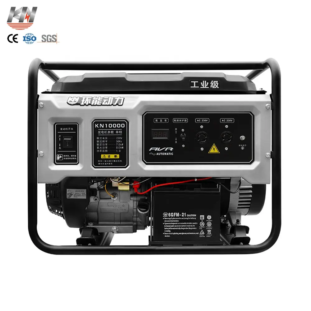 Draagbare 7000 Watt 7kw Elektriciteitstechnologie 3.5kw 4,5kva/6kw 5000W Familie Gebruik 3kw Elektrische Start Benzinemotor Generator