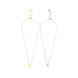 Collar de Acero Inoxidable con Colgante de Letra C de 1 cm de un Solo Lado para Mujer, Joyería de Moda - Product Image 1