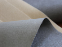 Cuir microfibre PU recyclé de qualité supérieure, durable, écologique, résistant à l'abrasion, texture litchi, pour revêtement de canapé