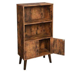 Estantería giratoria de madera antigua <span class=keywords><strong>con</strong></span> <span class=keywords><strong>puertas</strong></span> para libros, estante de almacenamiento de Libros Retro de montaje en pared, armario de almacenamiento dorado, Económico - Product Image 5