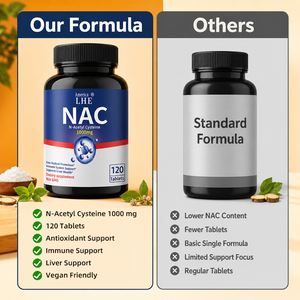 Fabricante de Suplementos Nutracéuticos NAC 1000 mg para Apoyo Antioxidante y Salud Celular 120 Tabletas de NAC - Product Image 3