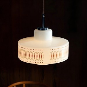 Lámpara colgante estilo crema francés, redonda, E27, LED, de una sola cabeza, para dormitorio, comedor, decoración del hogar - Product Image 2