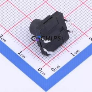 TS-KG10D-BB105F Tactile Switch Through hole Component THT,12x12mm Switch Single Pole Single Throw Round Button 2.5N Through Hole - Product Image 2