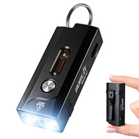 Linterna LED EDC Pequeña Súper Brillante con 11 Modos, Mini Linterna Recargable con Imán, Linterna Compacta para Llavero
