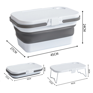 Cesta Plegable de Alta Calidad para Camping, Cesta de Almacenamiento con Tapa, Contenedor para Picnic - Product Image 2