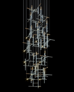 פרויקט מותאם אישית קישוט תאורת זכוכית Led נברשת תליון אור אולם מלון מדרגות מודרני מזכוכית מורנו 80 תליון חינם - Product Image 6