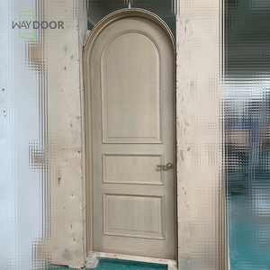 French Interior <strong>Single</strong> Waterproof Finished Wooden Arched <strong>Top</strong> <strong>Door</strong> for House Exterior Mahogany Oak Front Solid Wood Curved <strong>Door</strong> - Product Image 5