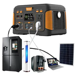 Generator tenaga surya portabel Off Grid, stasiun daya portabel baterai Lithium-ion 110V 220V 1000W 1500W 2000W