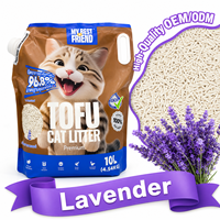 Litière pour chat au tofu de soja, parfum lavande, absorption rapide, agglomerations solides, légère, facile à transporter, directement en promotion