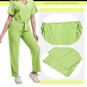 Cross Border Handwashing Set Short Sleeve Long Leg Uniform For Beauty Salon Medical Staff Clinics Women Workwear Moisture - Product Image 2