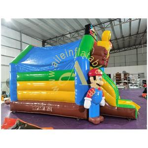 Super champignon <span class=keywords><strong>Mario</strong></span> château gonflable avec toboggan fête location chapeau garçon thème rebond Combo pour enfants sautant - Product Image 3