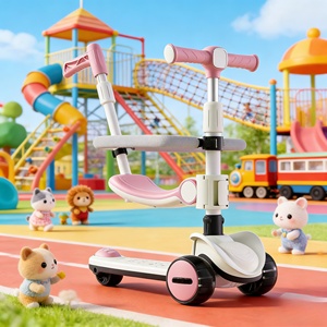 Mini Hydraulic Kids <b>Scooter</b> with Seat Foldable <b>3</b>-Wheel Tricycle for 6-8 <b>Year</b> <b>Old</b> Plastic Material Outdoor Digital Display - Product Image 5