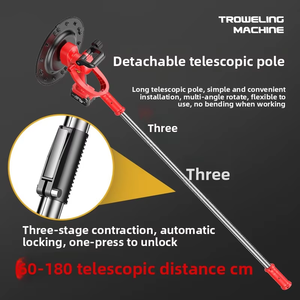 Ponceuse à mortier électrique légère à batterie lithium avec perche télescopique pour le lissage et le polissage des murs et des sols - Product Image 2