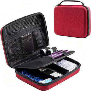 Bolsa Portátil para Medidor de Glucosa en Sangre, Impermeable, a Prueba de Golpes, Estuche Organizador para Suministros de Prueba Diabética - Product Image 1