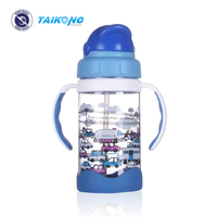 Bouteille d'eau en plastique sans BPA, anti-fuite, réutilisable, pour la salle de sport, avec poignée de transport et paille