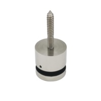 Support de balustrade en acier inoxydable satiné réglable pour escalier, balcon et hôtel, avec filetage interne, modèle INOX Star