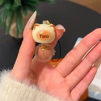 Porte-clés en peluche mignons, jouets, porte-clés en PVC, porte-clés chat de dessin animé Kawaii, chaîne de téléphone portable, breloques de sac pour filles et étudiantes