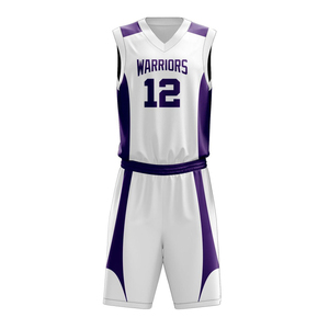 Ensemble de maillots et shorts de basket-ball personnalisés OEM 100% polyester, réversibles, respirants, grandes tailles, impression numérique, uniforme d'équipe - Product Image 5