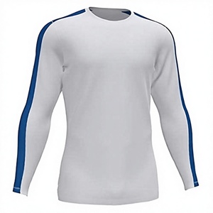 T-shirt à manches longues et col rond Academy pour homme Joma 100% polyester Interlock Blanc/Royal XL - Product Image 3