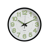 Horloge murale lumineuse en quartz de haute qualité, design traditionnel, affichage à aiguilles simple, style antique pour salon