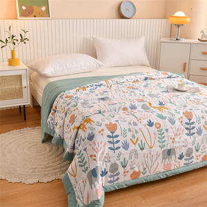 <span class=keywords><strong>Meilleure</strong></span> vente <span class=keywords><strong>couette</strong></span> en coton lavé simple pour la climatisation <span class=keywords><strong>d</strong></span>'<span class=keywords><strong>été</strong></span> <span class=keywords><strong>couette</strong></span> imprimée de fleurs colorées pour la literie <span class=keywords><strong>d</strong></span>'hôtel lavable - Product Image 3