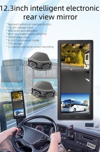 12.3 inch Xe Tải điện hệ thống hiển thị chiếu hậu IPS LCD sao lưu Máy ảnh màn hình điều khiển từ xa chia màn hình chiếu hậu phản ánh - Product Image 4