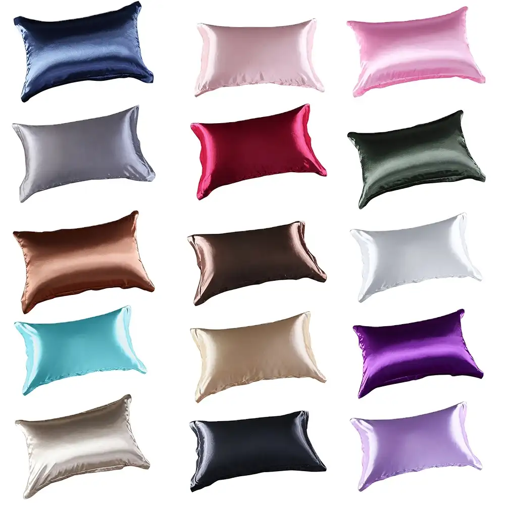 Luxury Soft Satin Silk Pillowcase 100% Natural Satin Silk Pillow Case