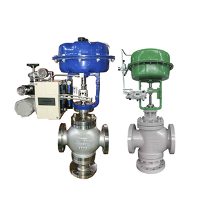 Vanne à globe pneumatique Covna à diaphragme, trois voies, régulatrice, avec actionneur multi-ressorts, pour contrôle hydraulique et réduction de pression - Product Image 3