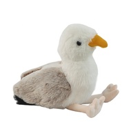 Peluche de mouette réaliste en polaire douce, 11-30 cm, cadeau, en stock, personnalisation OEM, vente en gros usine