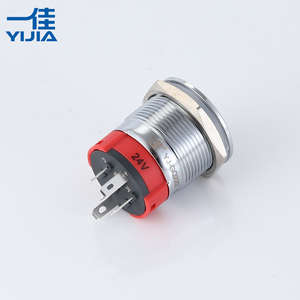 Pulsante a Pressione Illuminato in Metallo <span class=keywords><strong>da</strong></span> 22mm, Interruttore Luminoso 1NO1NC, Lampada in Acciaio Inox Rivestito in Ottone Cromato, IP65 Impermeabile, per Arduino - Product Image 6