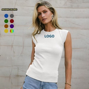 Camisetas <span class=keywords><strong>sin</strong></span> Mangas para <span class=keywords><strong>Mujer</strong></span>, Estilo Informal, con Botones, <span class=keywords><strong>sin</strong></span> Costuras, Acanaladas, Modernas, Bonitas, <span class=keywords><strong>sin</strong></span> Mangas, de Verano, a la Moda - Product Image 6