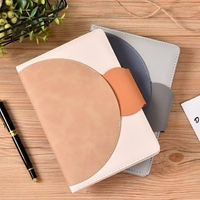 Agenda Planificadora A5 Creativa con Bloques de Color y Hebilla, Cuaderno para Notas de Reuniones de Oficina